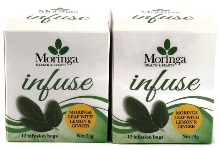 AUSTRALIAN Moringa TEA BAGS. Moringa LEAF with Ginger & Lemon X 2 Boxes - 24 bags