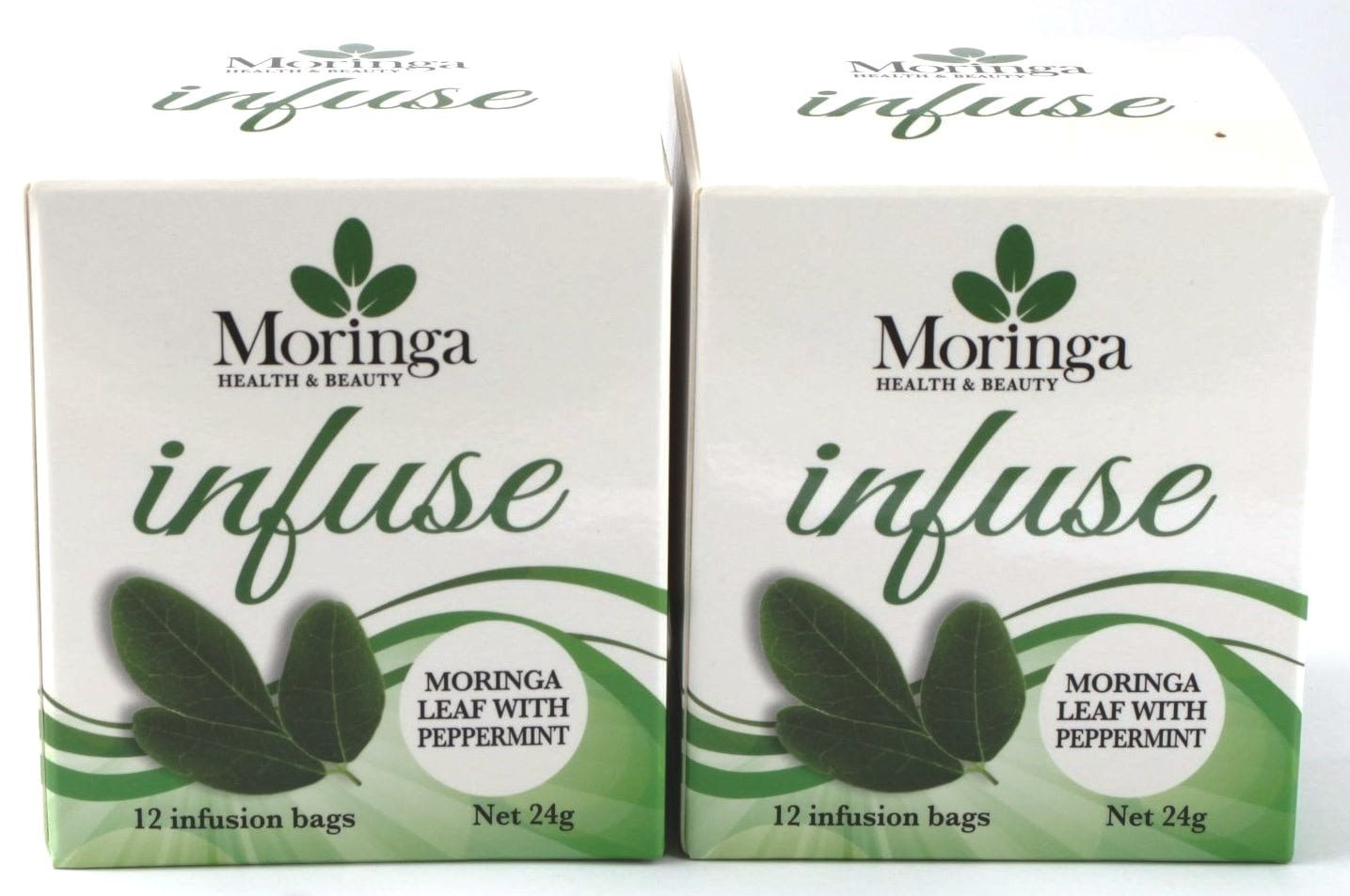 Moringa TEA BAGS. MORINGA LEAF with PEPPERMINT X 2 Boxes
