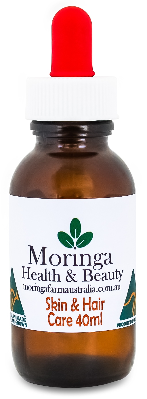 Moringa SKIN CARE Hair Care 40ml - Pure Moringa seed oil - Australian Grown  and Made Vegan Moringa - Shop here