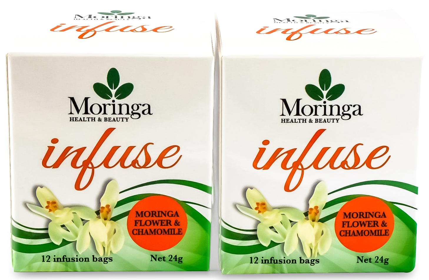 AUSTRALIAN Moringa TEA BAGS. Moringa FLOWERS with Charmomile X 2 Boxes - 24 bags