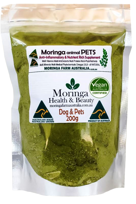 AUSTRALIAN Moringa DOGS & Animal Pets 200G - Anti-Inflammatory, Nutrients