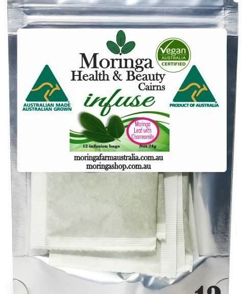 AUSTRALIAN Moringa TEA BAGS. Moringa LEAF with Charmomile
