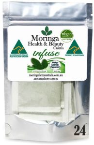 AUSTRALIAN Moringa TEA BAGS. MORINGA LEAF with PEPPERMINT X 24 bags