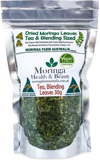 AUSTRALIAN Moringa DRIED LEAVES 30G -As Tea or for Blending - Made to order.
