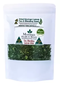 AUSTRALIAN Moringa DRIED LEAVES 100G -Tea/Blending sized - Made To Order