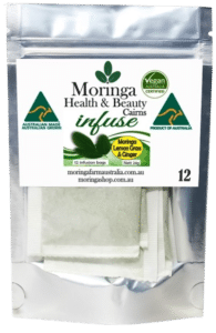 AUSTRALIAN Moringa TEA BAGS. Moringa LEAF with Lemon Grass and Ginger X 12 bags