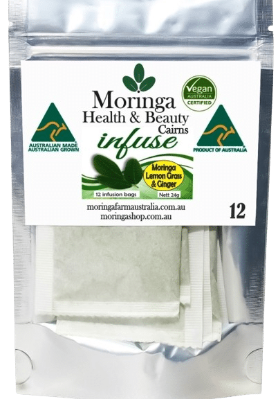 Moringa Australia T-Bags Moringa Leaf with Lemon Grass & Lemon X 12