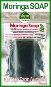 AUSTRALIAN Moringa SOAP 1 X 100G - Moringa seed oil & ground leaf prep.