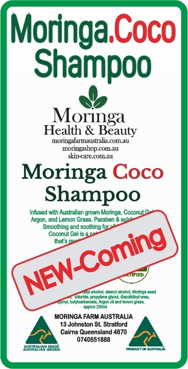 NEW-Coming. AUSTRALIAN Moringa HAIR Coco - SHAMPOO 230ml