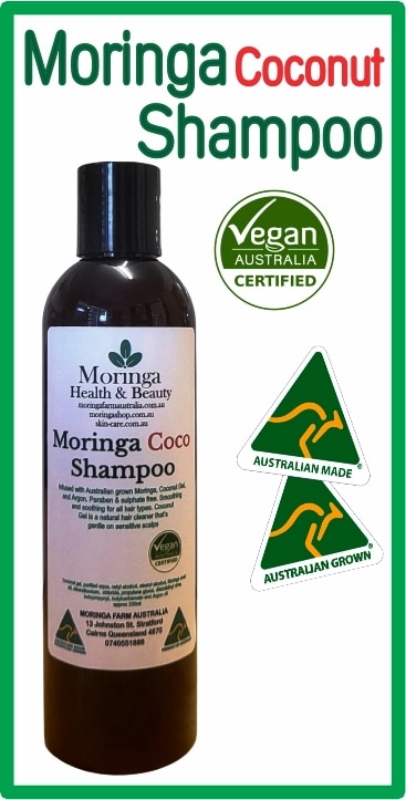 AUSTRALIAN Moringa and Coconut Gel HAIR SHAMPOO 230ml