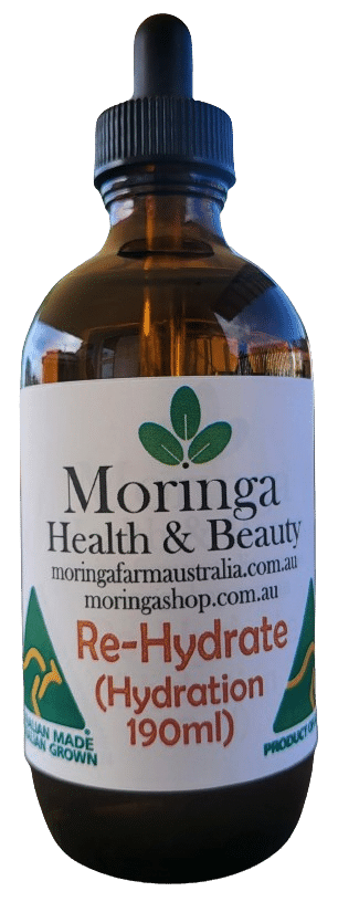 AUSTRALIAN Moringa for HANGOVERS, OVER-EXERTION, EXHAUSTION - Hydrating Electrolytes Concentrate 190ml