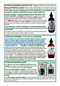 AUSTRALIAN Moringa for HANGOVERS, OVER-EXERTION, EXHAUSTION - Hydrating Electrolytes Concentrate 190ml