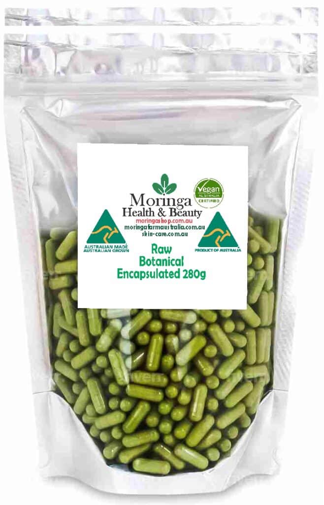 Australian Moringa Botanical Material – Encapsulated Form (280g | 535–600 units) Raw agricultural product with traditional use