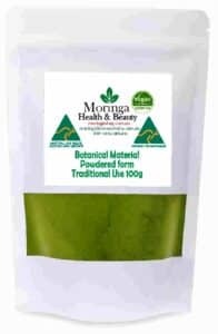 Australian Moringa Botanical Raw Material (Powdered Form) – 100g. Non-food agricultural product with traditional use