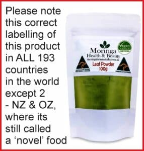 Australian Moringa Botanical Raw Material (Powdered Form) – 100g. Non-food agricultural product with traditional use