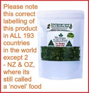 Australian Moringa Botanical Material (Dried Leaf Form) – 100g. Raw agricultural product with traditional use