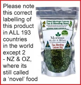Australian Moringa Botanical Material (Dried Leaf Form) – 30g Raw agricultural product with traditional use.