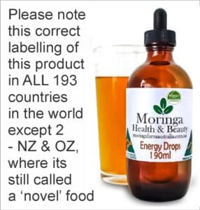 Australian Moringa Botanical Extract (Liquid Form) – 190ml Raw agricultural product with traditional use
