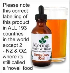 Australian Moringa Botanical Extract (Liquid Form) – 90ml Raw agricultural product with traditional use.