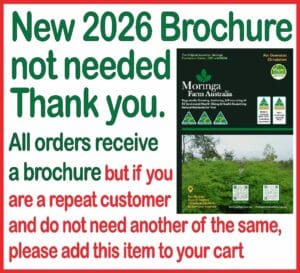 We are repeat customers. We wont need a brochure with this order. Lets save some trees.